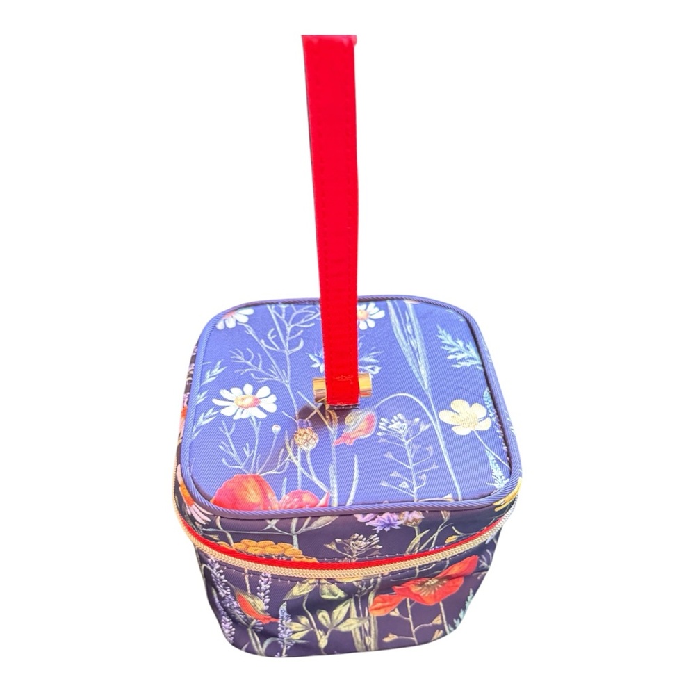 Estée Lauder Navy Floral Cosmetic Bag